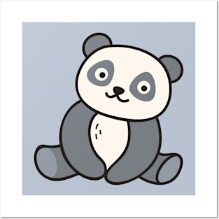 Cute Panda Bear Doodle Drawing Posters and Art